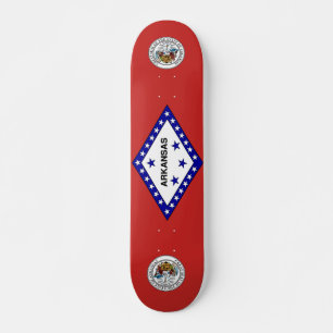 Arkansas-Flagge Skateboard