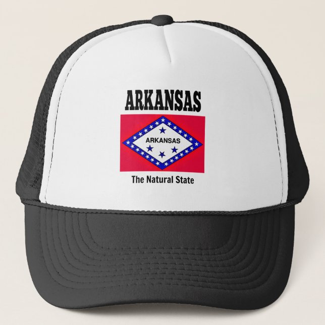 Arkansas-Flagge Truckerkappe (Vorderseite)