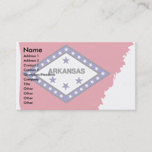 Arkansas-Flaggen-Karte Visitenkarte