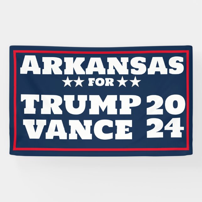 Arkansas für Trump Vance 2024-Banner Banner (Horizontal)