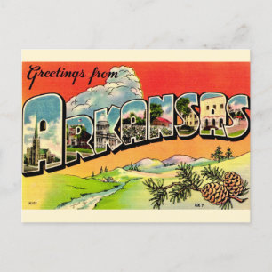 Arkansas Greet Vintage Postkarte