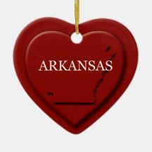 Arkansas Herzkarte Weihnachtsschmuck