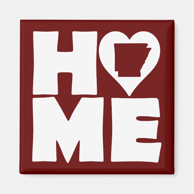 Arkansas Home Heart State Fridge Magnet (Devant)