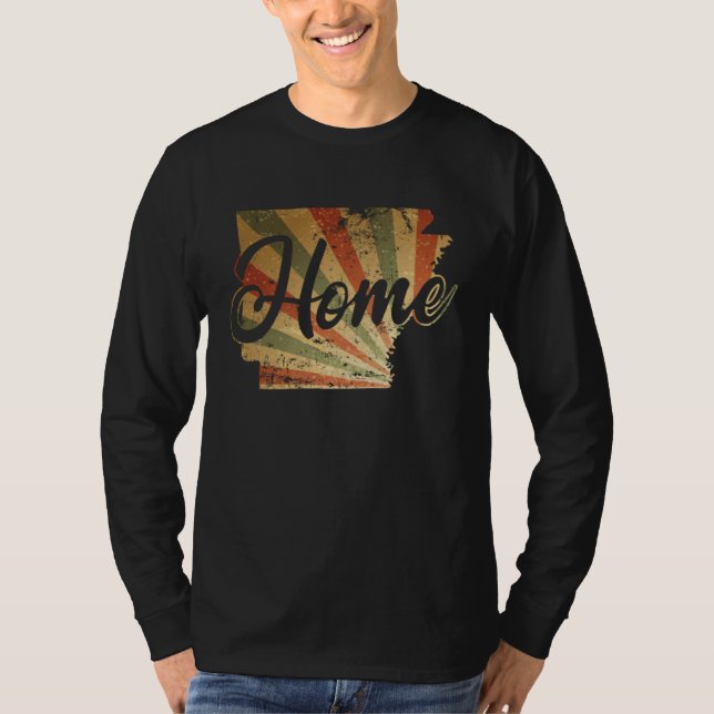 Arkansas Home Map Outline USA America T-Shirt (Vorderseite)