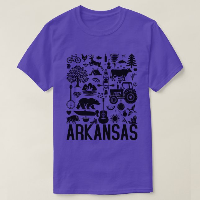 Arkansas Identifiers (black artwork) T - Shirt (Design vorne)