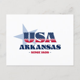Arkansas in Rot, Weiß und Blau Postkarte