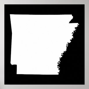 Arkansas in Weiß Poster