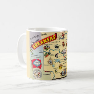Arkansas-Karte-Tasse Kaffeetasse