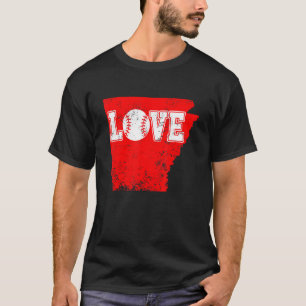 Arkansas Karte US-Staat Männer Frauen Kinder Retro T-Shirt