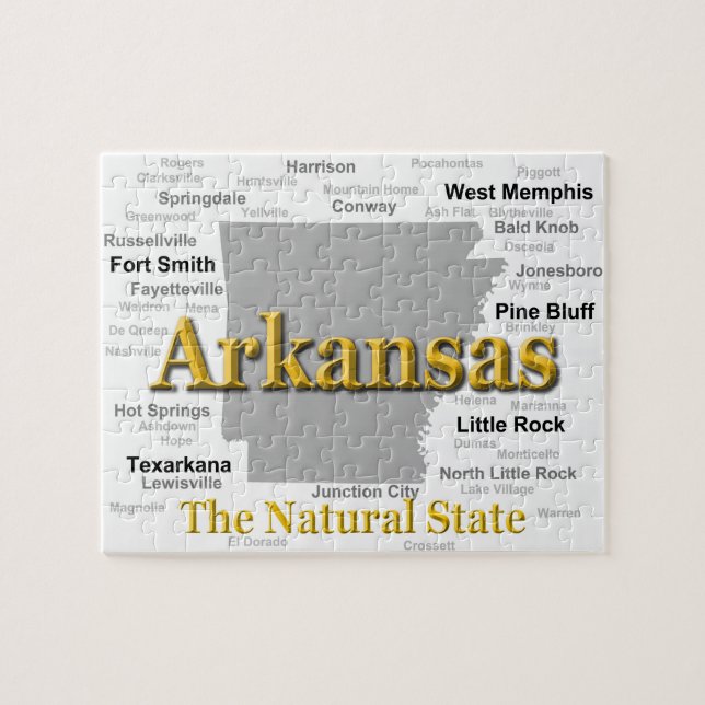 Arkansas-Karten-Silhouette (Horizontal)