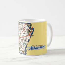 Arkansas-Karten-Tasse Kaffeetasse