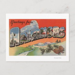 Arkansas (Landschaftsszene) - Großbuchstabe Postkarte