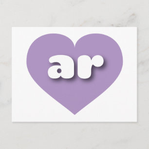 Arkansas Lavendelherz - I Liebe Postkarte