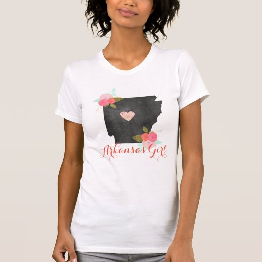 Arkansas-Mädchen-Aquarell-Blumen- u. bewegliches T-Shirt