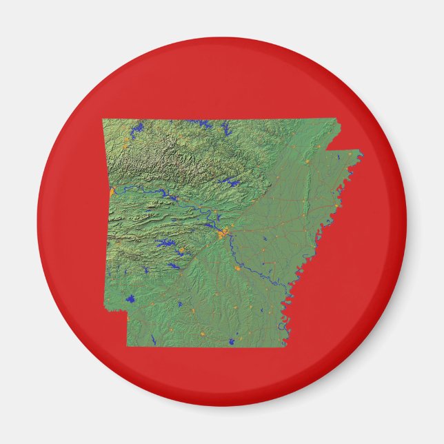 Arkansas Map Magnet (Vorne)