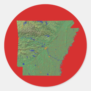 Arkansas Map Sticker