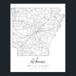 Arkansas Minimal Street Map Poster<br><div class="desc">Arkansas Minimal Street Map</div>