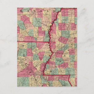 Arkansas, Mississippi und Louisiana Postkarte