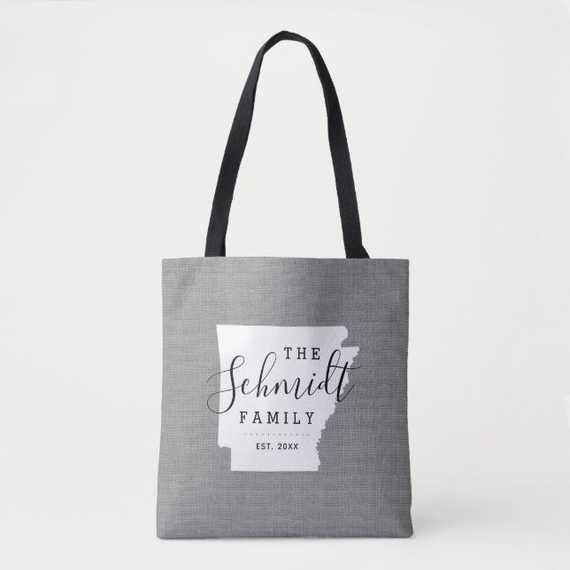 Arkansas Monogram Staat Tote Bag Tasche (Vorderseite)