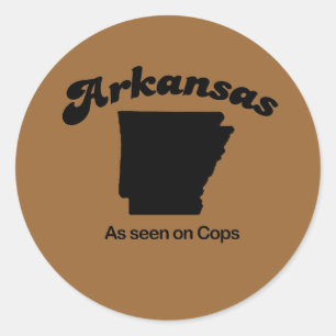 Arkansas Motto - Wie auf Polizisten zu sehen Runder Aufkleber