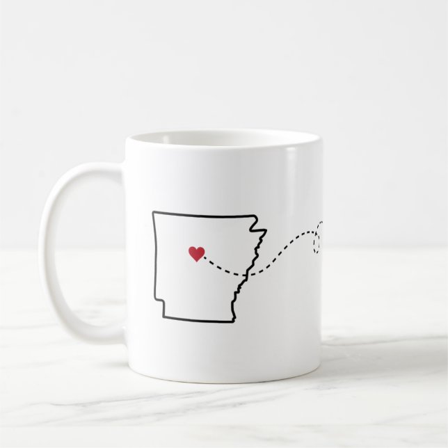 Arkansas nach Colorado - Heart2Heart Coffee Tasse (Links)