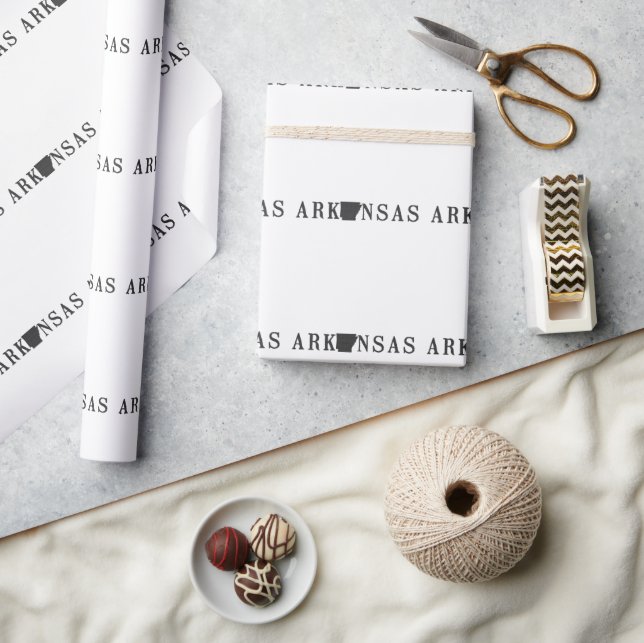 Arkansas Name mit Staat-formatiertem Letter Geschenkpapier (Kunsthandwerk)