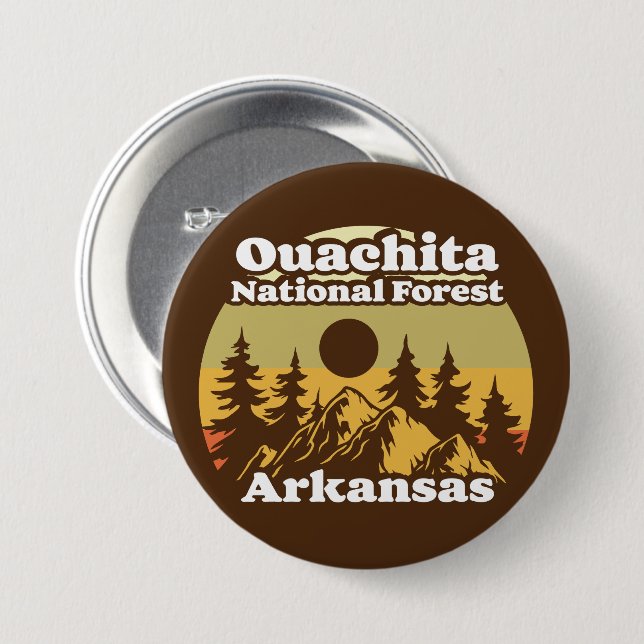 Arkansas National Forest Ouachita Button (Vorne & Hinten)
