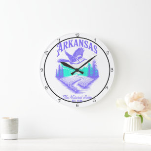 Arkansas Natural State Uhrwerk Große Wanduhr