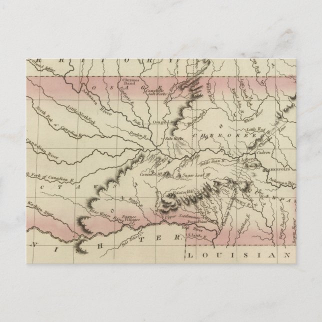 Arkansas, Oklahoma Postkarte (Vorderseite)