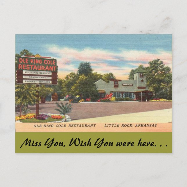 Arkansas, Ole King Cole Restaurant Postkarte (Vorderseite)