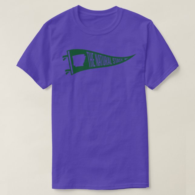 Arkansas Pennant Der natürliche Staat Grün T-Shirt (Design vorne)