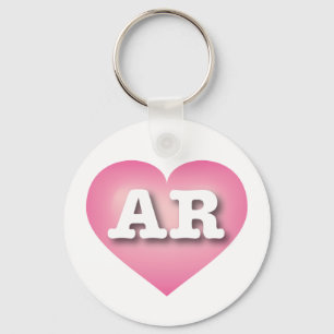 Arkansas Pink Fade Heart - I Liebe AR Schlüsselanhänger