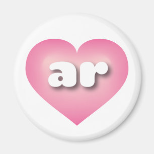 Arkansas pink fade heart - I Liebe Magnet
