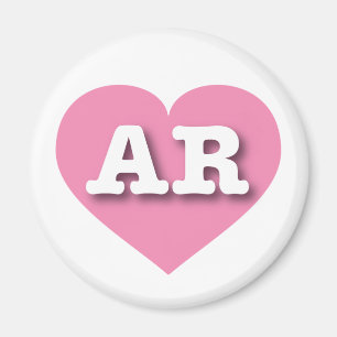 Arkansas Pink Heart - I Liebe AR Magnet