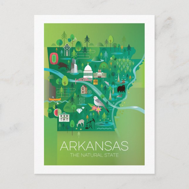 Arkansas Postcard Postkarte (Vorderseite)