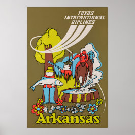 Arkansas Print Travel Poster Art 