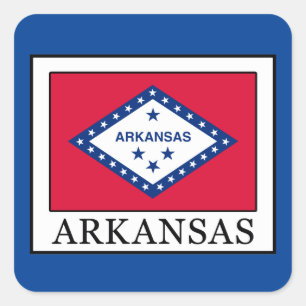 Arkansas Quadratischer Aufkleber