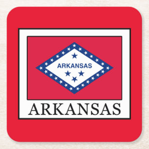 Arkansas Rechteckiger Pappuntersetzer