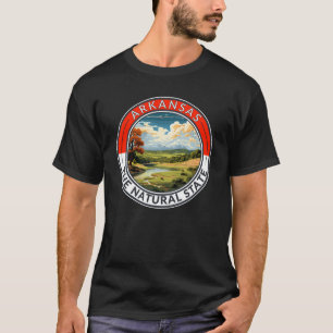 Arkansas Reise Kunst Abzeichen T-Shirt