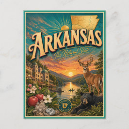 Arkansas Retro-Reise-Andenken-Postkarte Postkarte