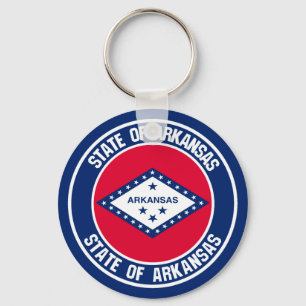 Arkansas RundEmblem Schlüsselanhänger