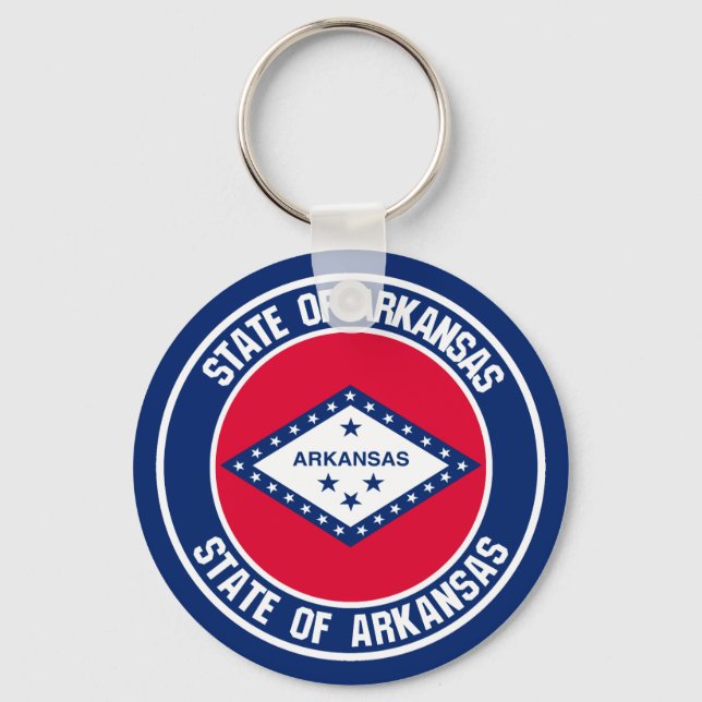 Arkansas RundEmblem Schlüsselanhänger (Vorderseite)