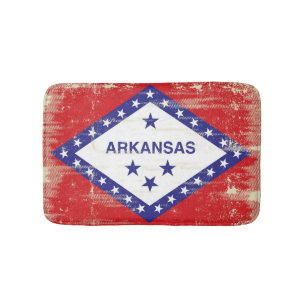 Arkansas-Schmutz Flagge Badematte