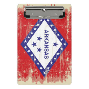 Arkansas-Schmutz Flagge Mini Klemmbrett