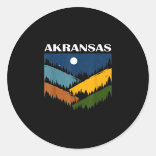 Arkansas Souvenir Wandern Night Sky Runder Aufkleber