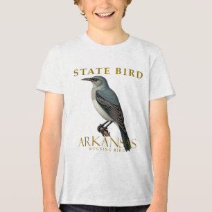 Arkansas Spottdrossel Vogel Design Tri-Blend Shirt