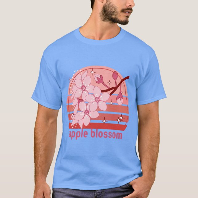 Arkansas Staat Apple Blossom Blume Rainbow Sticke T-Shirt (Vorderseite)