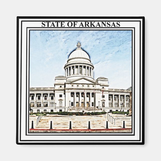 Arkansas Staat Hauptstadt Magnet (Vorne)