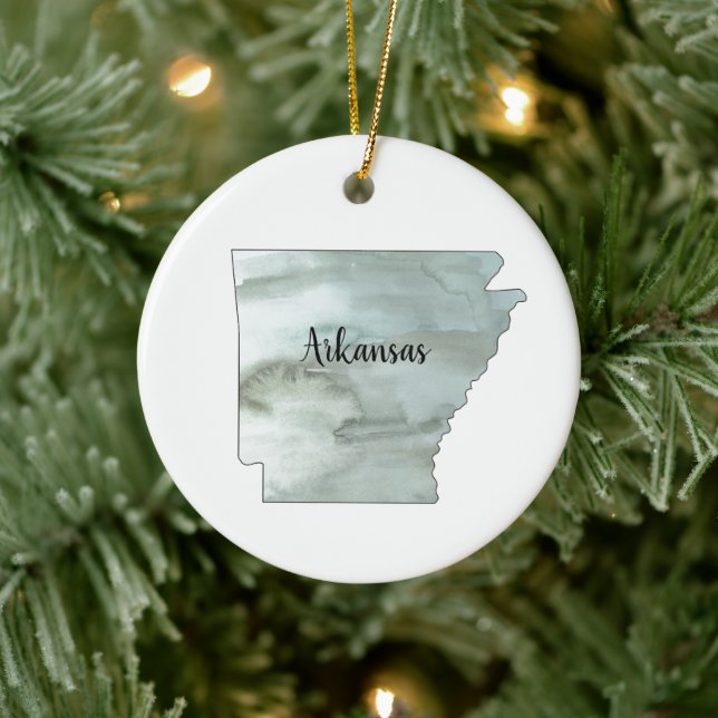 Arkansas Staat Illustration Keramik Ornament (Baum)