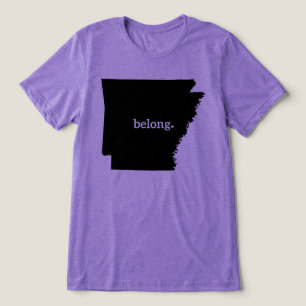 Arkansas Staat Map Belong Tri-Blend Shirt